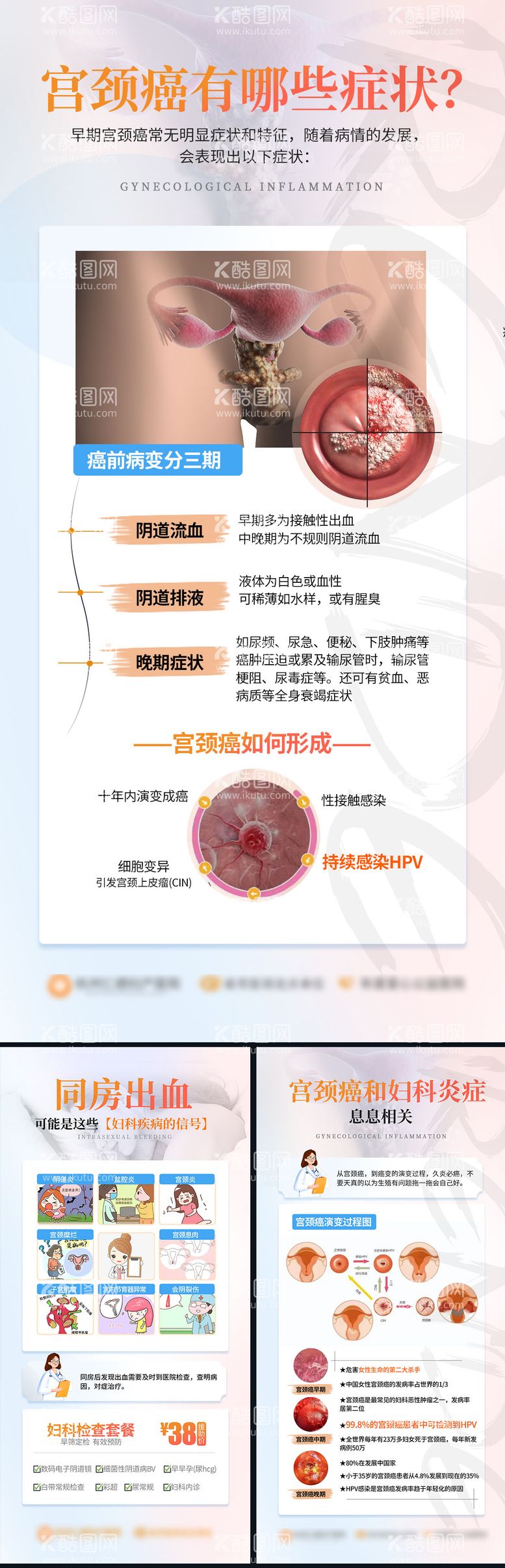 编号：91906811300037395581【酷图网】源文件下载-妇科科普海报 