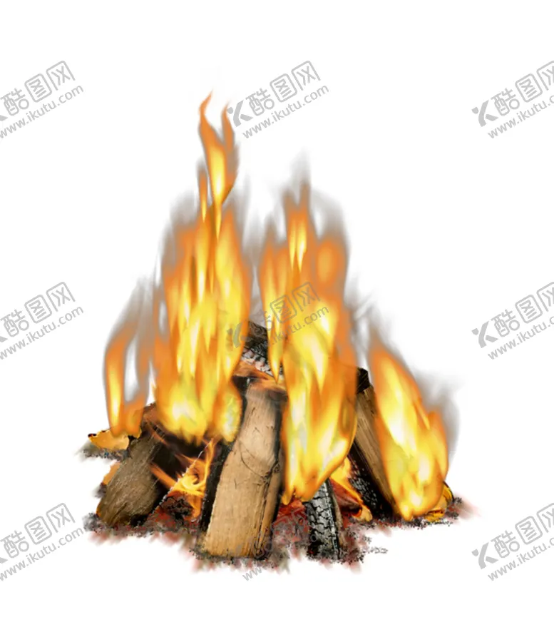 编号：23643007011758301546【酷图网】源文件下载-燃烧火焰火堆起火柴火
