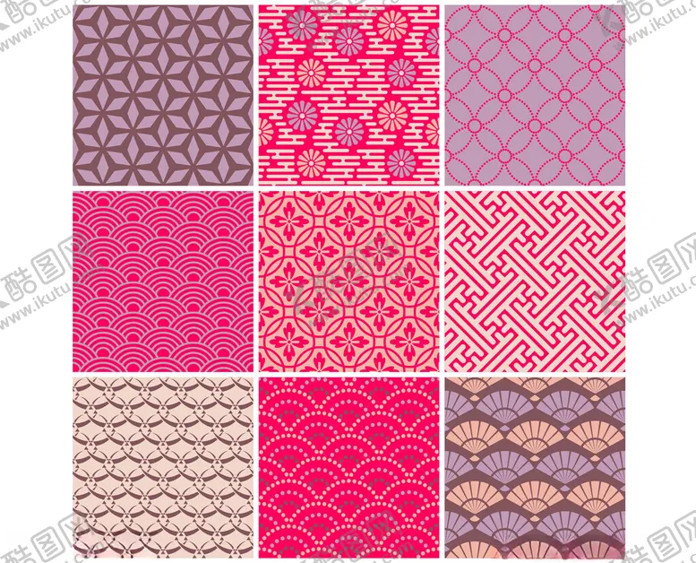 编号：73777804211140554779【酷图网】源文件下载-多彩几何图案纹理集合