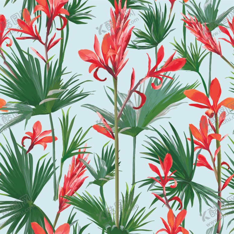 编号：22121009232144014027【酷图网】源文件下载-热带植物创意设计图案
