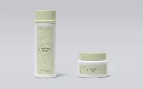 化妆品展示效果图样机