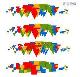 红蓝绿黄图形组合