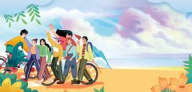 青春骑行团畅享户外时光