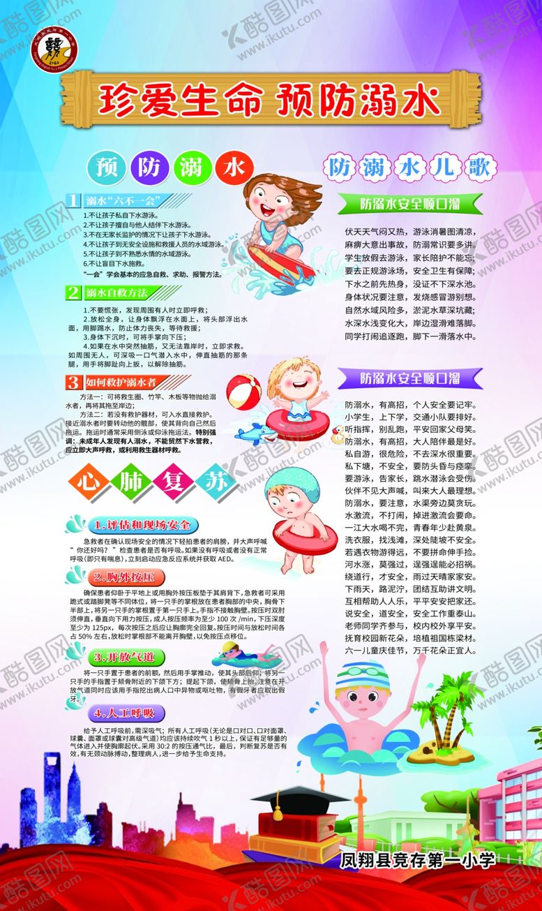 编号：30236507050030344151【酷图网】源文件下载-校园溺水安全宣传