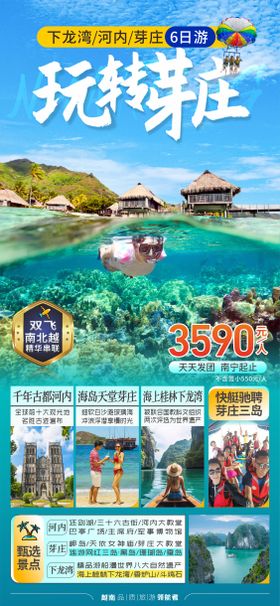 越南旅游胡志明芽庄美奈海岛旅游海报