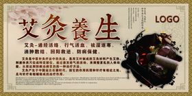 艾灸养生展板