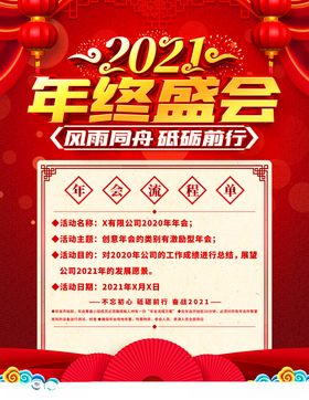 年会流程海报