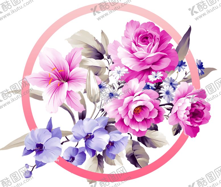 编号：92901210171037209806【酷图网】源文件下载-玫瑰花装饰素材