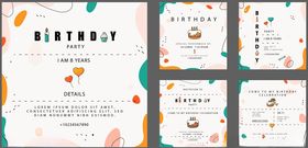 生日派对邀请函设计模板