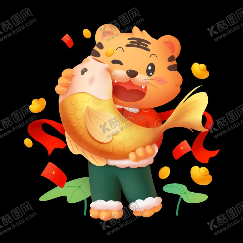 编号：50501710171955518553【酷图网】源文件下载- 虎年有鱼