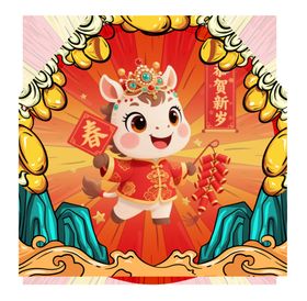 2026国潮马马年有福卡