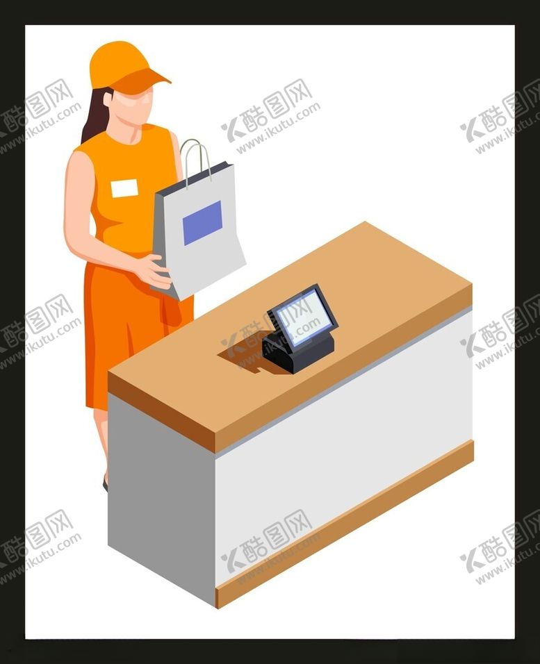 编号：48293002222014363060【酷图网】源文件下载-手绘服务人员