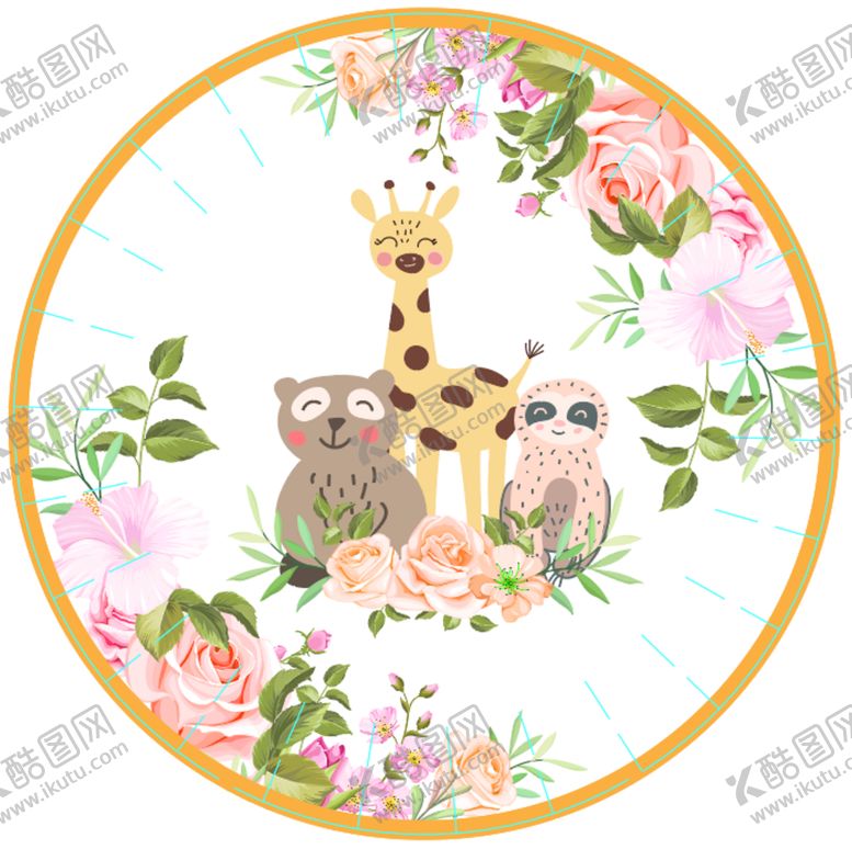 编号：92831409290014214017【酷图网】源文件下载-花边 动物 