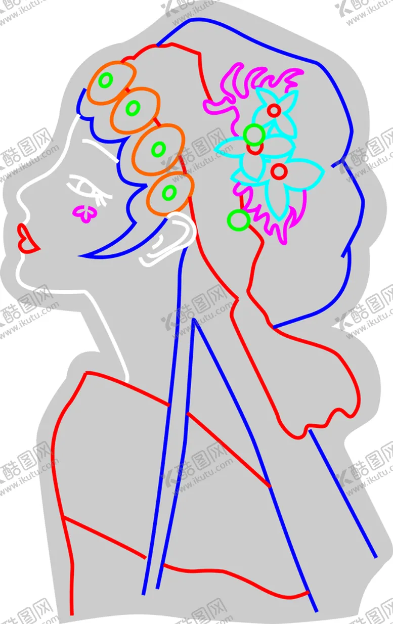 编号：82840810272026553300【酷图网】源文件下载-古风花旦
