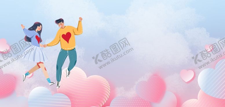 编号：16430004041348525963【酷图网】源文件下载-浪漫甜蜜情侣背景