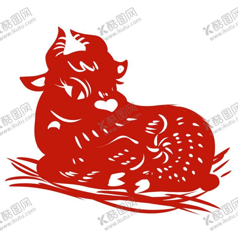 编号：24628606250505271403【酷图网】源文件下载-牛年剪纸
