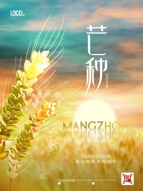 芒种海报节日24节气节日创意