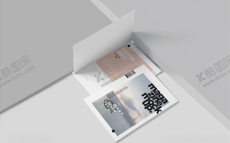 编号：22218310071023514837【酷图网】源文件下载-二折页对折页设计效果图样机