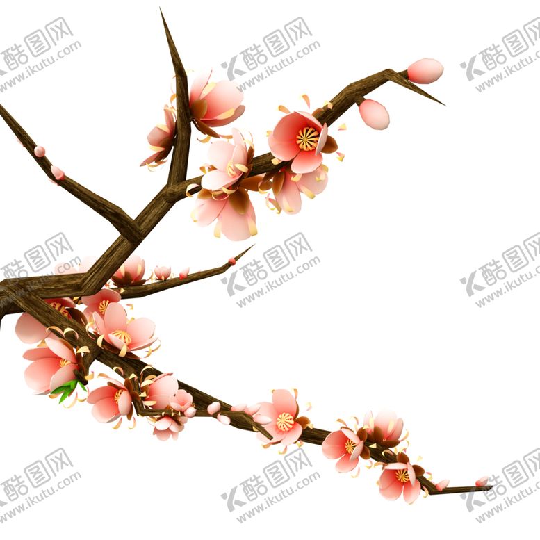 编号：50633401131602018318【酷图网】源文件下载-春天樱花花枝树枝