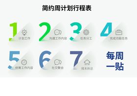 简约周计划行程表