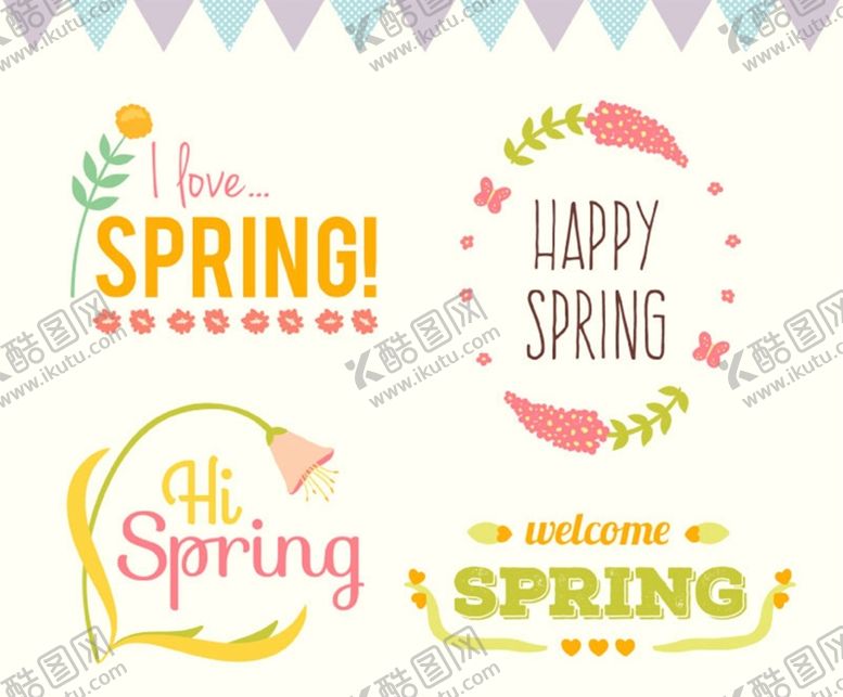 编号：83195009122233456917【酷图网】源文件下载-春季艺术字矢量