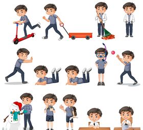 人物不同动作