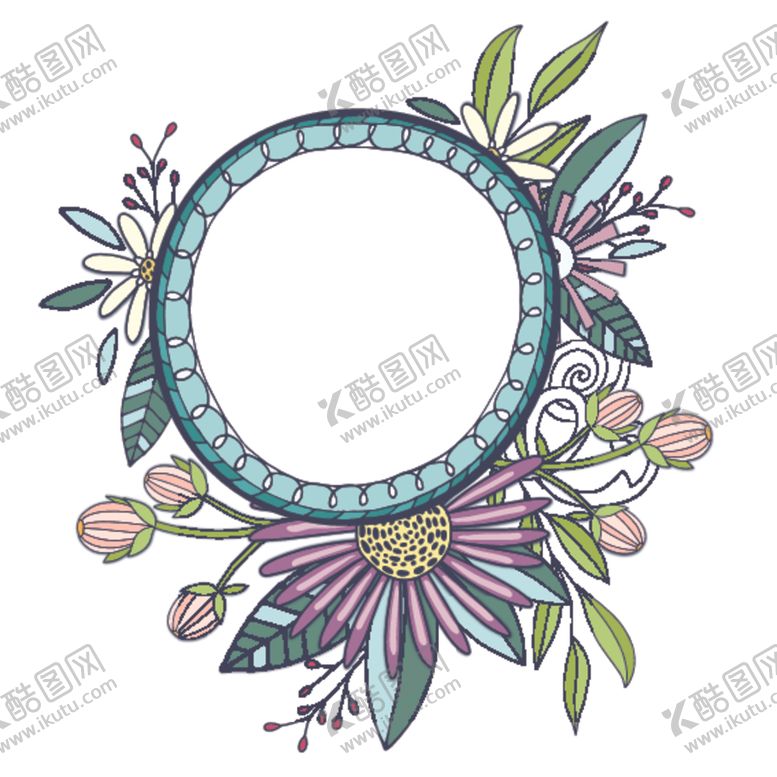 编号：66292807050913435975【酷图网】源文件下载-小清新花朵植物插画