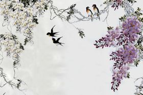 小颜色紫罗兰白玫瑰