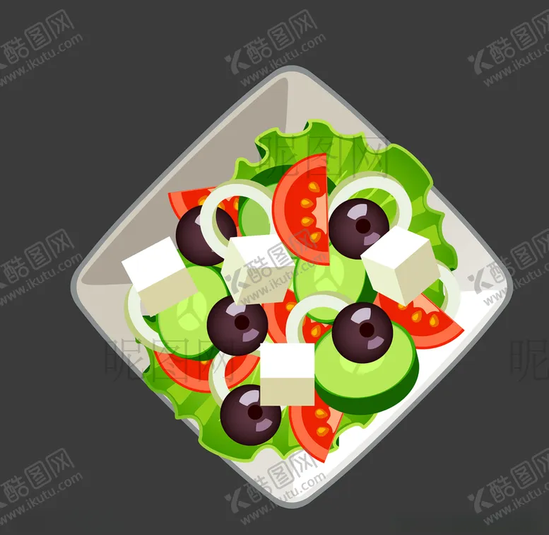 编号：81108207132309462692【酷图网】源文件下载-蔬菜沙拉UI标识标志LOGO