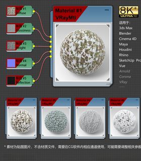 8K超清冰雪环境材质贴图