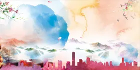 展板背景底图设计简约