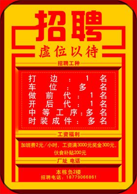 招聘海报诚英才工