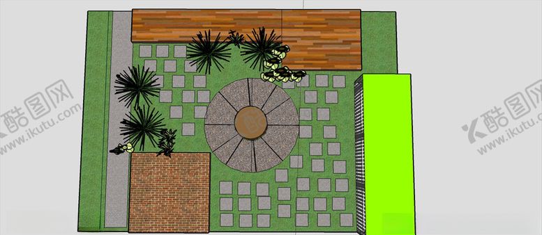 编号：50872210190115406063【酷图网】源文件下载-休闲角院子一角