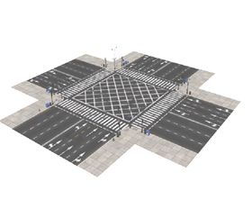 C4D模型马路