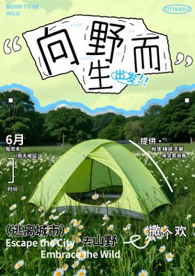 户外露营活动海报