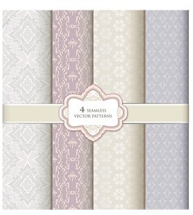 优雅花纹墙纸图案设计