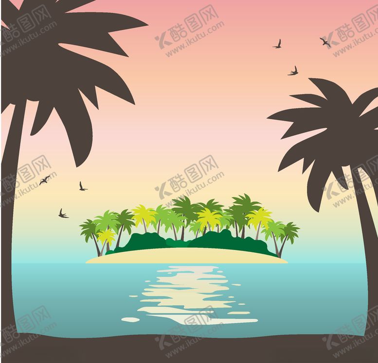 编号：23538509210057446125【酷图网】源文件下载-小岛自然风光
