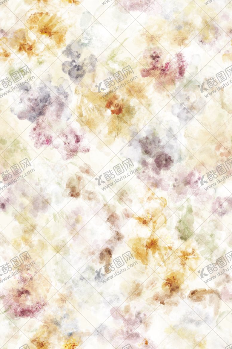 编号：74033804031107515752【酷图网】源文件下载-水彩花卉纹理背景图案