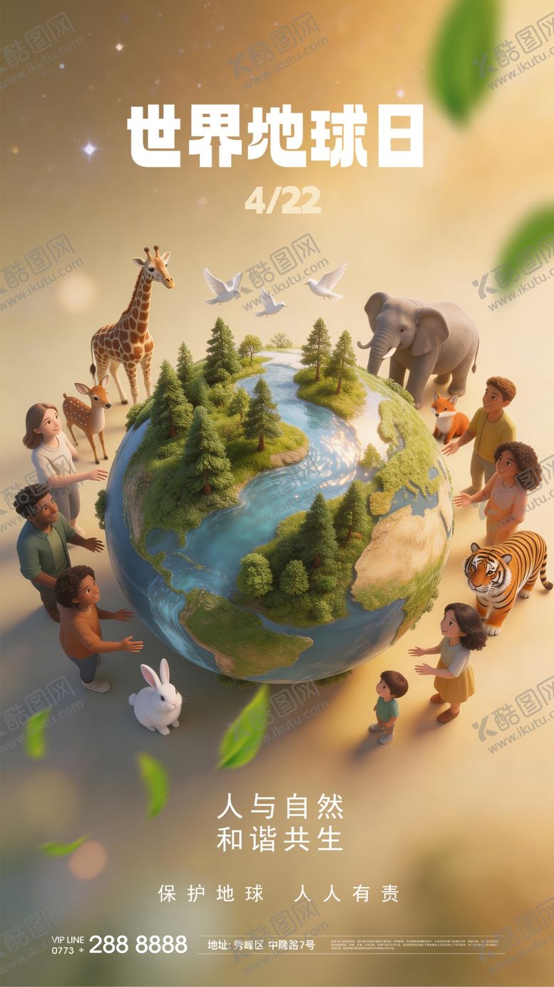 编号：78114404050229233678【酷图网】源文件下载-世界地球日环保绿色可持续低碳