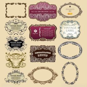 复古精美边框装饰图案集