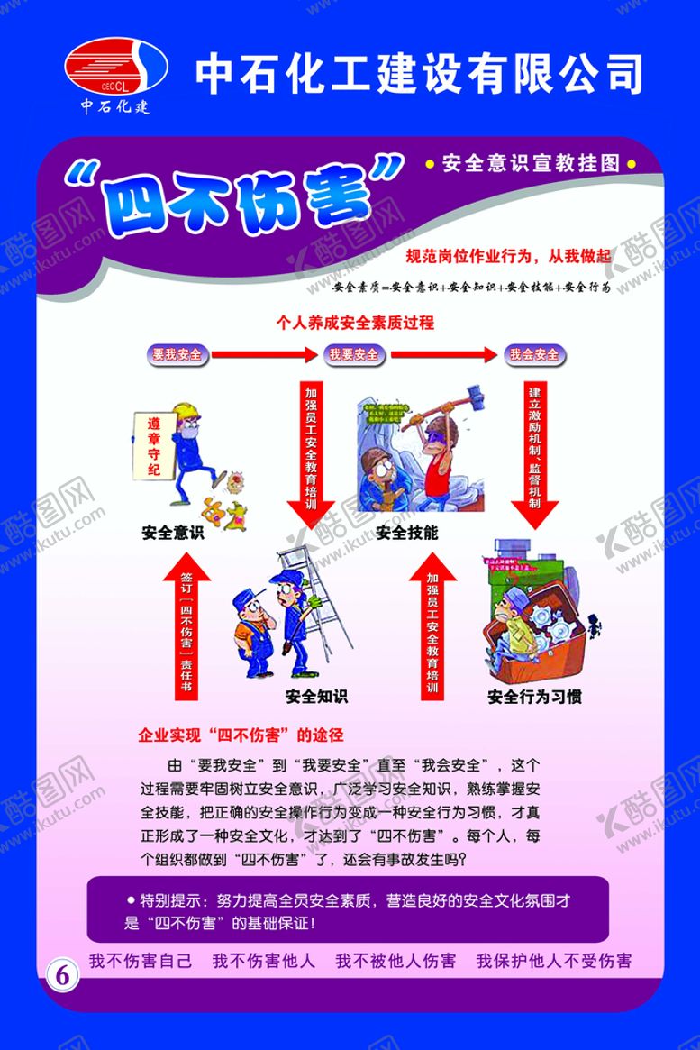 编号：01629509270554357283【酷图网】源文件下载-中石化工建设四不伤害