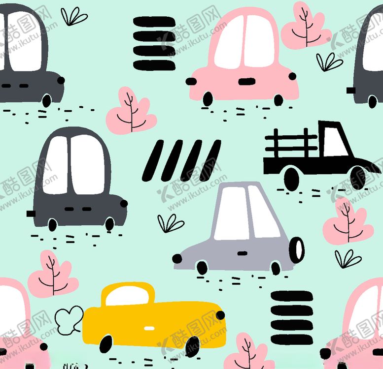 编号：23587810041218215693【酷图网】源文件下载-创意车辆无缝背景