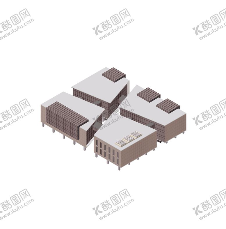 编号：72589510220605334969【酷图网】源文件下载-等距城市建筑物
