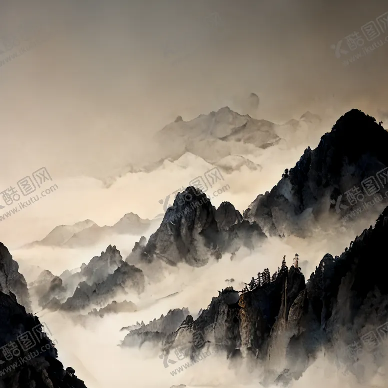 编号：68584012181216185278【酷图网】源文件下载-水墨山水画
