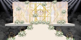 香槟色婚礼背景设计背景