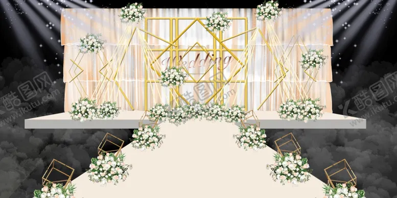 编号：32405210042014181680【酷图网】源文件下载-香槟色婚礼背景设计背景