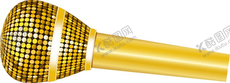 编号：36661510101739041781【酷图网】源文件下载-麦克风金话筒唱歌卡通png素材