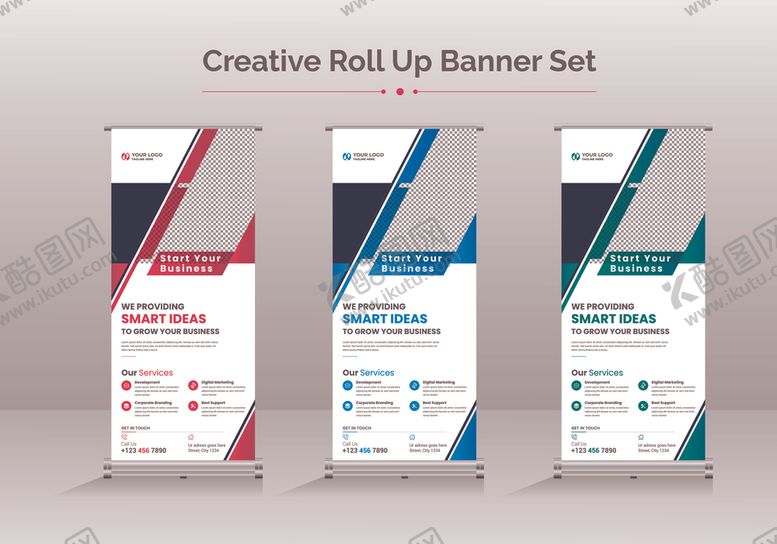 编号：43326610311717176907【酷图网】源文件下载-展架模版