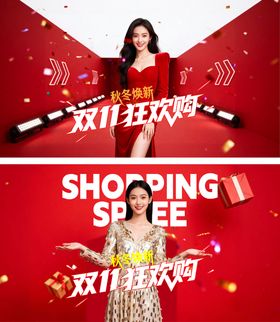 医美美业私密双十一活动展板