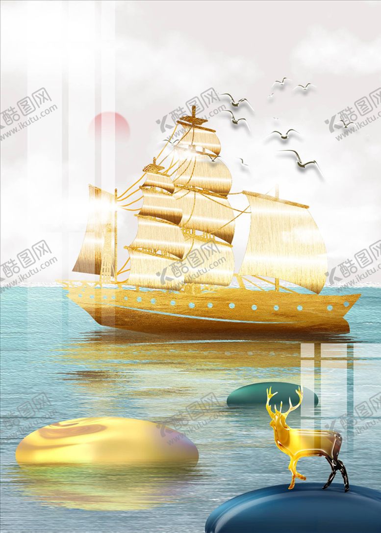 编号：89156105080550456332【酷图网】源文件下载-水墨装饰画